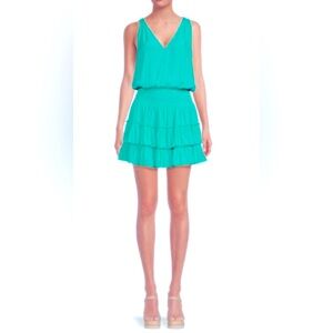 RAMY BROOK Bambi Smocked Tiered Mini Dress NWT $425